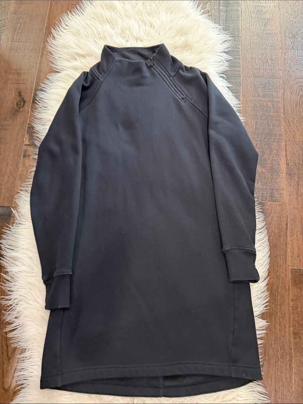 Athleta Black Long Sleeve Pullover Top with Zip Neck